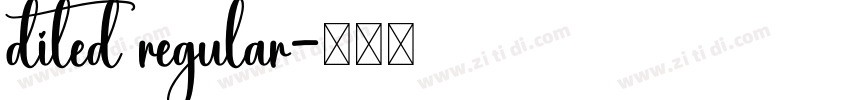 dited regular字体转换